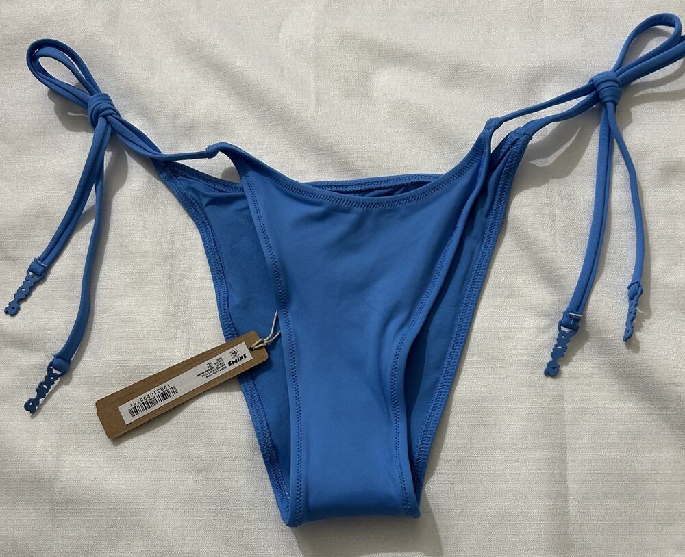 Skims NWT Recycled Swim Dip Tie Bikini Bottoms Tide Blue Size XXS